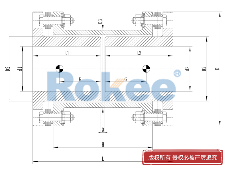 双轴套反装膜片联轴器,金属膜片联轴器