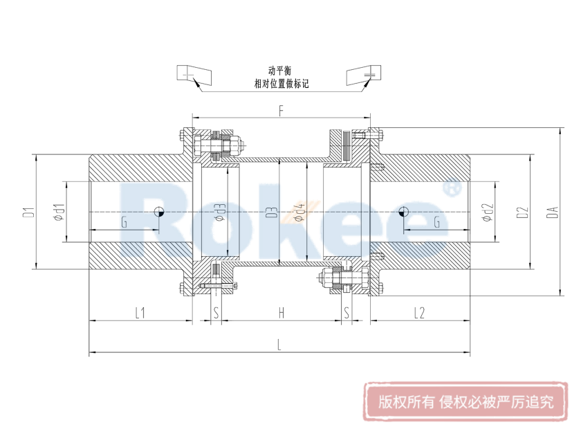 RLQA无法兰快装金属膜片联轴器