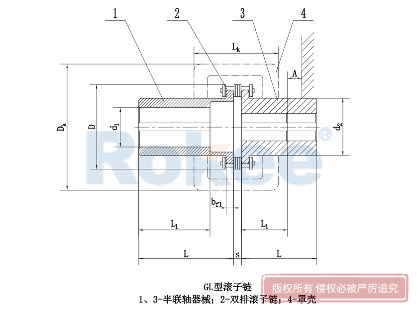 伊川GL联轴器,伊川GL滚子链联轴器,伊川GL链条联轴器