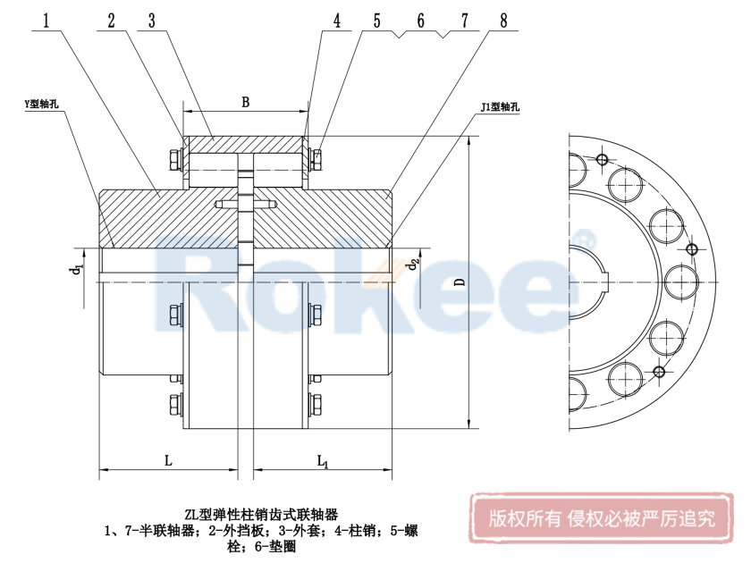 烟台ZL联轴器,烟台ZL弹性柱销齿式联轴器,烟台ZL柱销齿式联轴器,烟台ZL弹性柱销联轴器,烟台ZL弹性联轴器,烟台ZL柱销联轴器